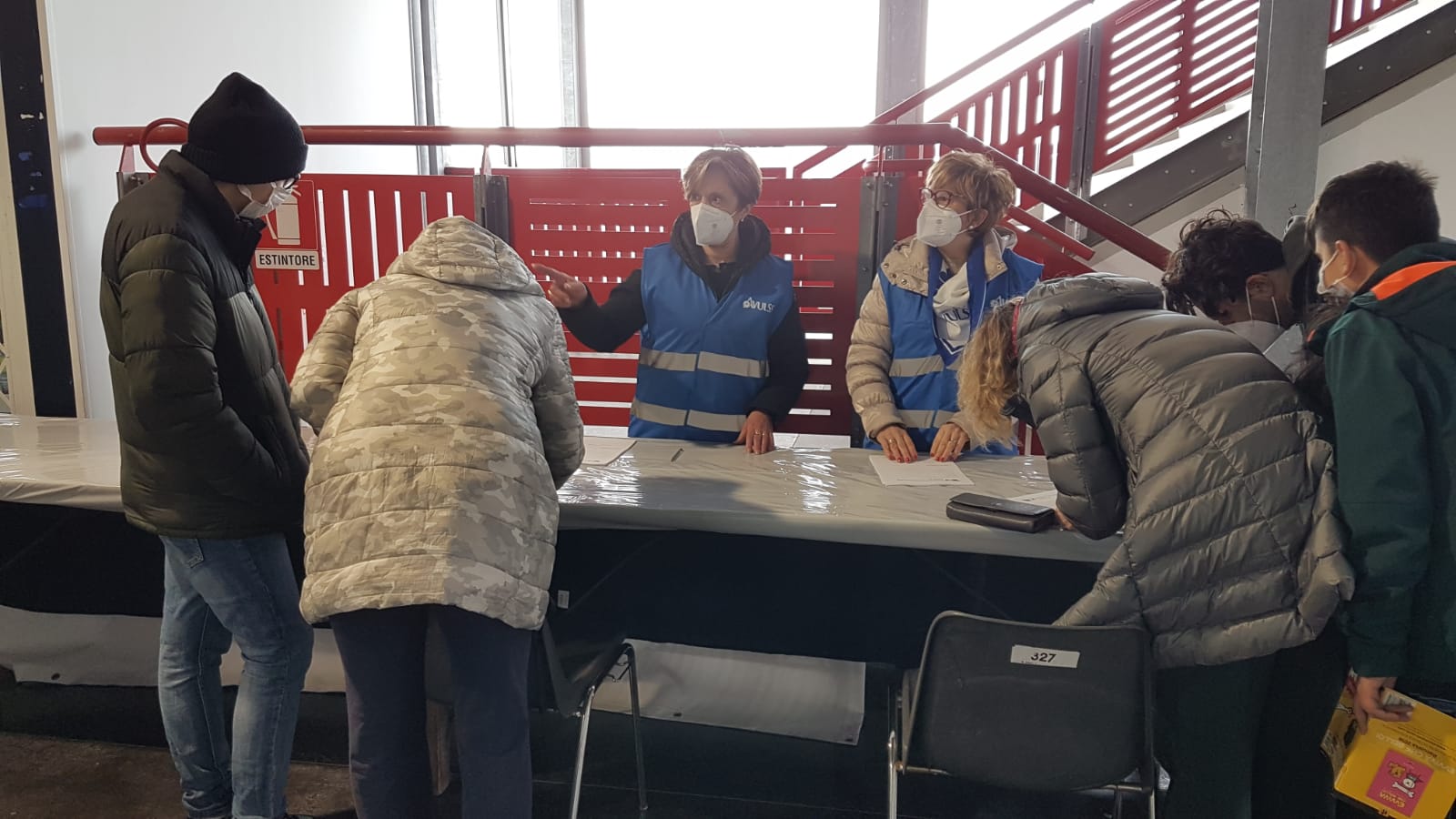 Volontarie Avulss di Osimo al servizio per le vaccinazioni del covid 19